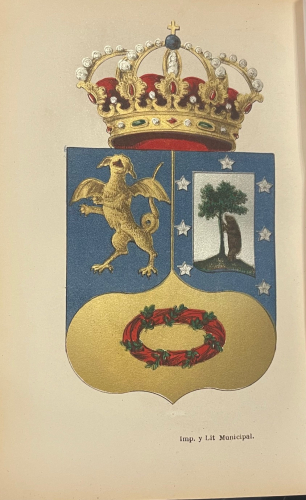 Portada de Manual del Empleado en el Archivo General de Madrid con una rese�a hist�rica del municipio - Timoteo Domingo Palacio