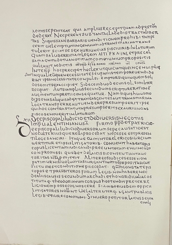 Portada de Legis Romanae Wisigothorum Fragmenta Ex Codice Palimpsesto Sanctae Legionensis Ecclesiae Protulit  Illustravit Ac Sumptu Publico Edidit Regia Historiae Academia Hispana - Fernandez Guerra et Orbe, Franciscus a Cardenas et Espejo, Fidelis Fita et Colomer, Emmanuel Danvila et Collado, Joannes a Deo Rada et Delgado, Marcellinus Menendez et Pelayo, Eduardus Ab Hinojosa et Naveros.