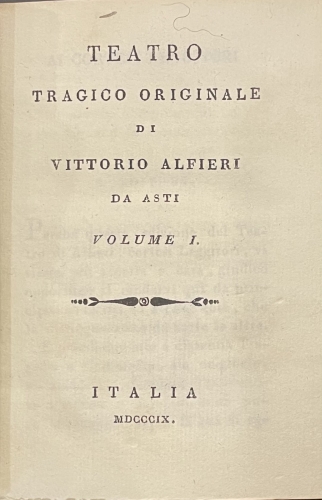 Portada de Opere Di Vittorio Alfieri Da Asti. Tomo I-XIX - Vittorio Alfieri Da Asti
