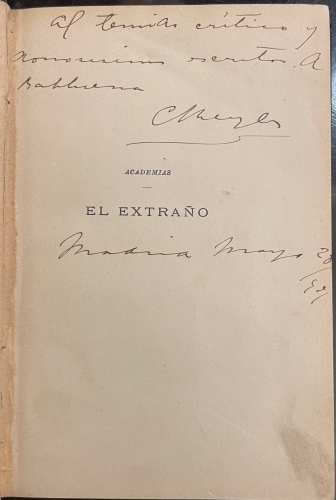 Portada de El Extra�o. - Carlos Reyles