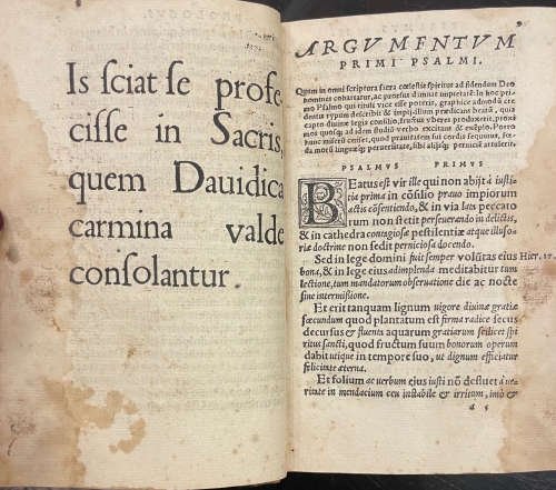 Portada de Psalterium Paraphrasibus Illustratum Servata Ubiq Ad Verbum Hieronymi Translatione - Reinier Snoy Goudano