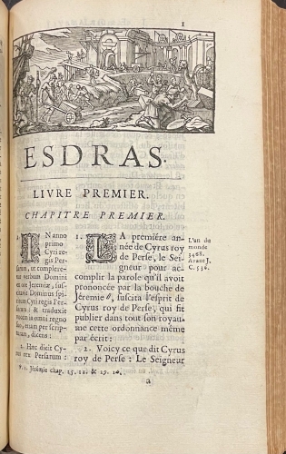 Portada de Les Paralipomenes. Esdras et Nehemias. Traduits en Francois avec une explication - Isaac-Louis Lemaistre de Sacy