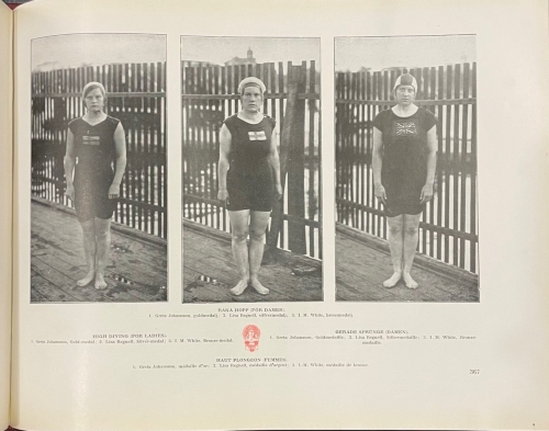 Portada de V. Olympiaden. Olympiska Spelen I Stockholm 1912. Olympic Games Stockholm 1912. Jeux Olympiques Stockholm 1912 - Hemerlin. Erik Peterson.